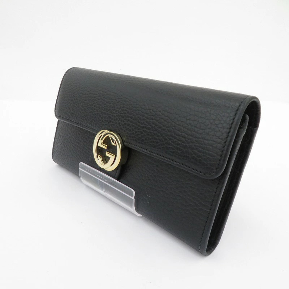Gucci Interlocking G Long Wallet Black